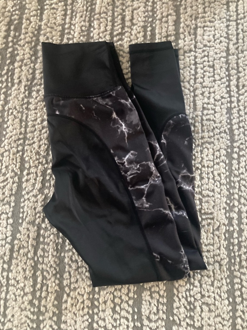 BuffBunny Black Marble-Panel Leggings